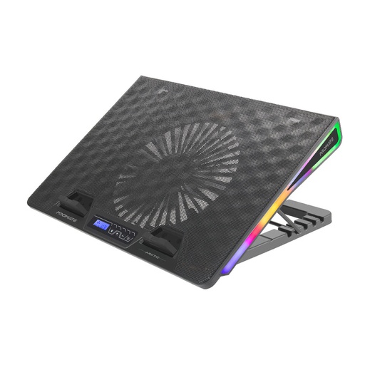 [PRO-COOLING PAD-GLARE] Promate Cooling Pad RGB with Multi‐Height Adjustment (GLARE)