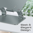 Promate DeskMate-7.GREY Ergonomic Multi-Level Aluminum Laptop Stand