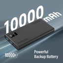 Promate Bolt-10PRO.BLACK 10000mAh Compact Smart Charging Power Bank with Dual USB-A & USB-C Output