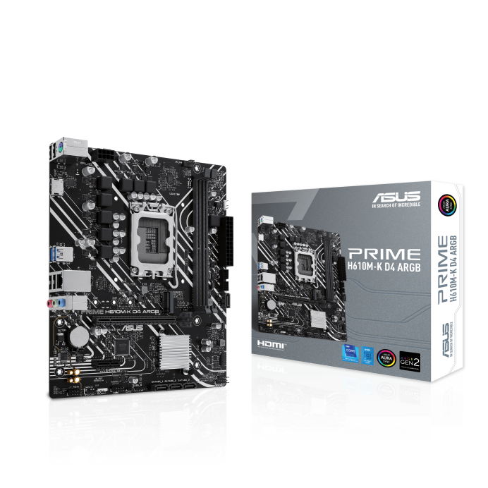 Motherboard Intel 1700/DDR4 Asus PRIME H610M-K D4 ARGB (90MB1HN0-M0EAY0)