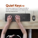 Promate Quiet Key Wired Compact KeyBoard & Mouse COMBO-KM1.BK/AE