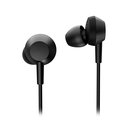 Philips wired in-ear headphones with mic (TAE5008BK/00) USB-C, 3-button in-line remote, Powerful Bass,10mm, 1.2m cable,  Silicone ear tip, Black