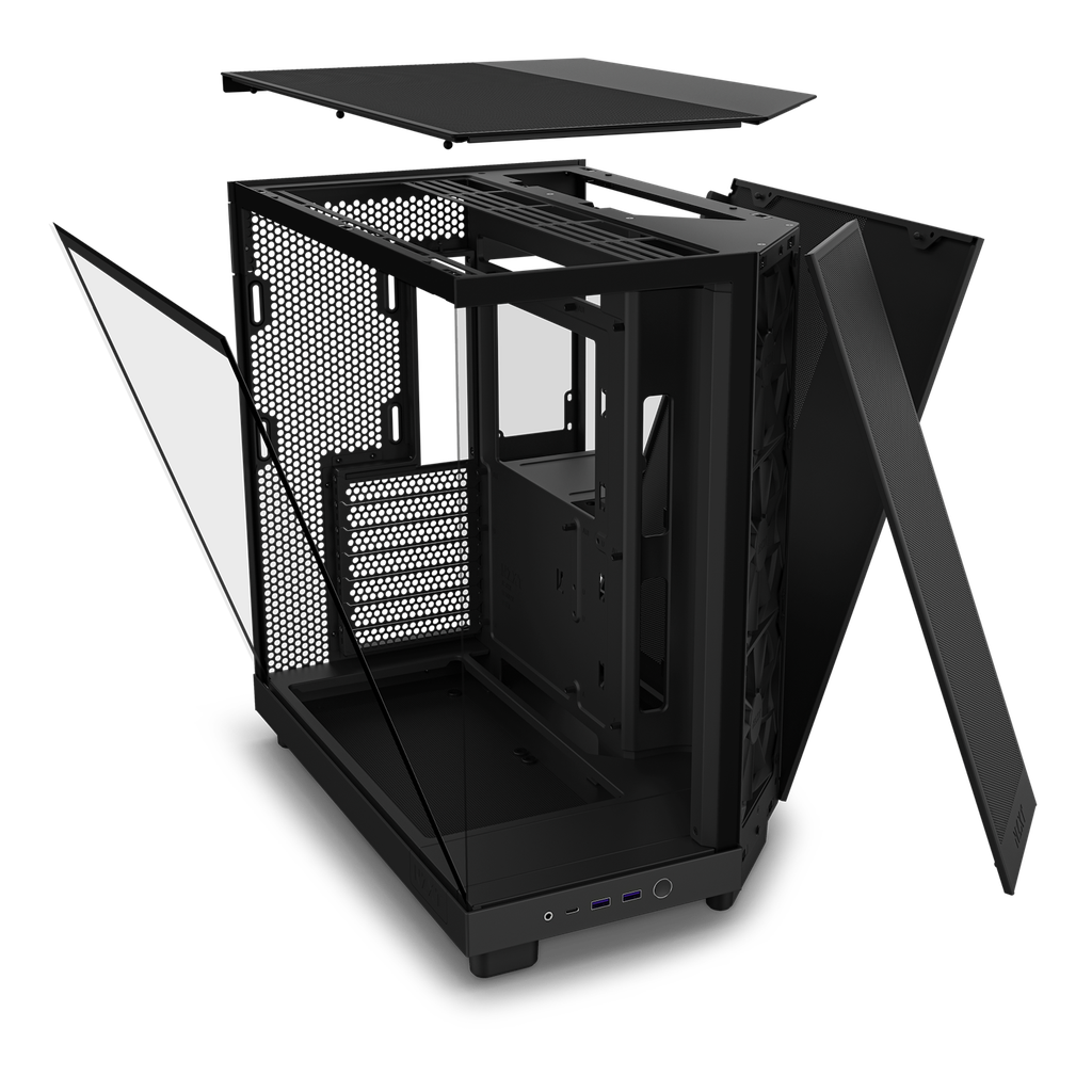 Casing NZXT H6 Flow (2023) Compact Dual-chamber Black Case