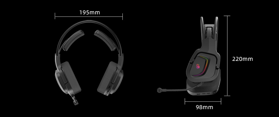 Headset  Bloody RGB Gaming Virtual Surround 7.1 USB-C/Bluetooth MR575