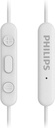 Philips wired in-ear headphones with mic (TAE5008WT/00) USB-C, 3-button in-line remote, Powerful Bass,10mm, 1.2m cable,  Silicone ear tip, White