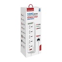 Promate 10AC Socket Space Efficient Power Strip with USB Ports POWERMATRIX-5M.UK