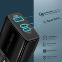 Promate 120W Super-speed GaNFast™ Charger with Power Delivery & Quick Charge 3.0 (POWERPORT-120.BLACK)