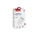 Promate 17W High-Speed Dual Port Charger (BIPLUG-2.WHITE.UK)