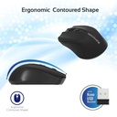 Promate 2.4GHz Wireless Ergonomic Optical Mouse CLIX-8.BLACK