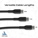 Promate 3Pcs High Tensile Strength Data & Charge USB-C Cable kit (CableKit-CC)