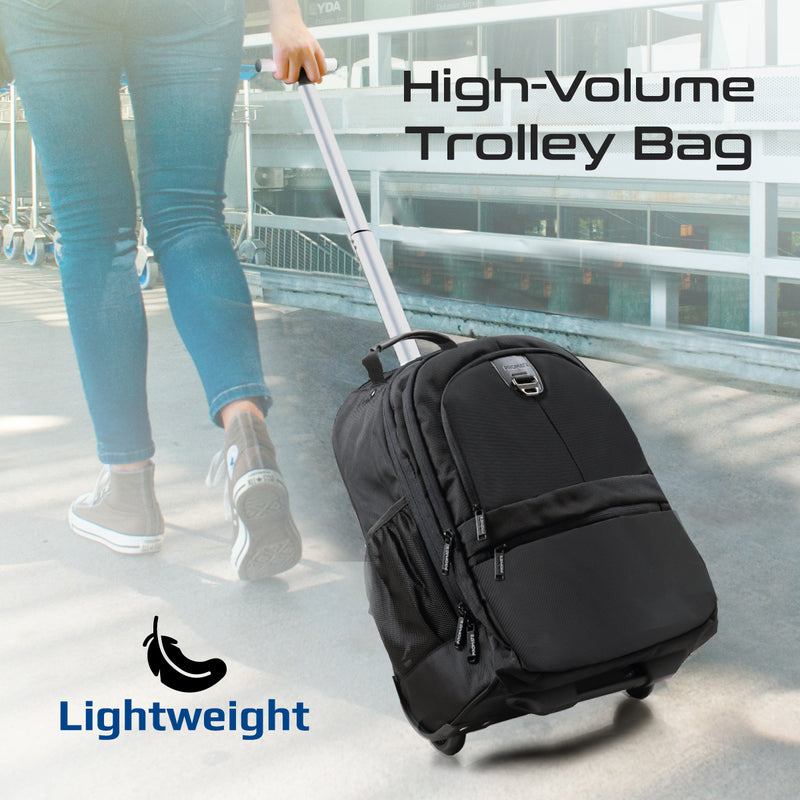 Promate COMPACT-TR Large Capacity Trolley Bag with Multiple Compartments for 15.6” Laptops