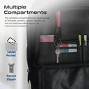 Promate COMPACT-TR Large Capacity Trolley Bag with Multiple Compartments for 15.6” Laptops