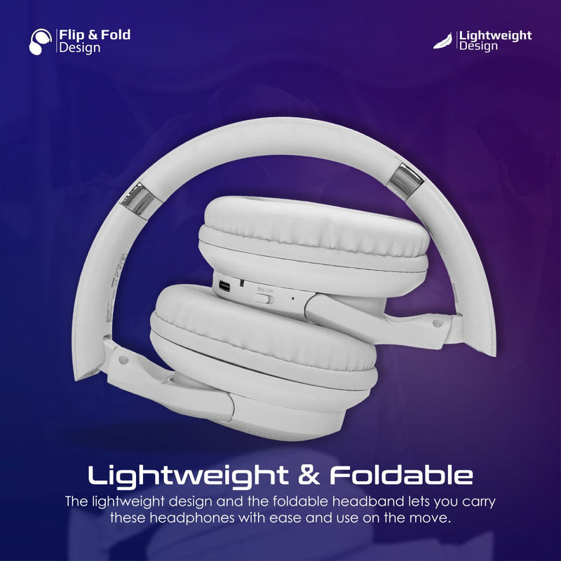 Promate Headphones High Fidelity Over-Ear Wireless Headphones (LABOCA-PRO.WHITE)