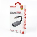 Promate High Speed USB-C to Gigabit Ethernet Adapter GIGALINK-C.GREY