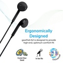 Promate Lightweight High-Performance Stereo Earbuds (GEARPOD-IS2.BLACK)