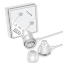 Promate Metallic HiFi Stereo In-Ear Wired Earphones (INGOT.SILVER)