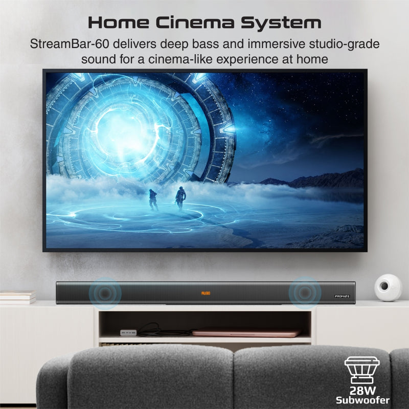 Promate Mini Speaker Bluetooth for Phone (STREAMBAR-60.UK)