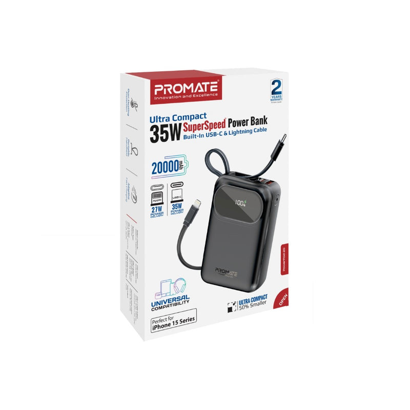 Promate Mobile Charger POWERPOD-20 BLACK