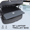 Promate PERSONA-TR Versatile Travel Trolley Bag for 16” Laptop with Multiple Compartments