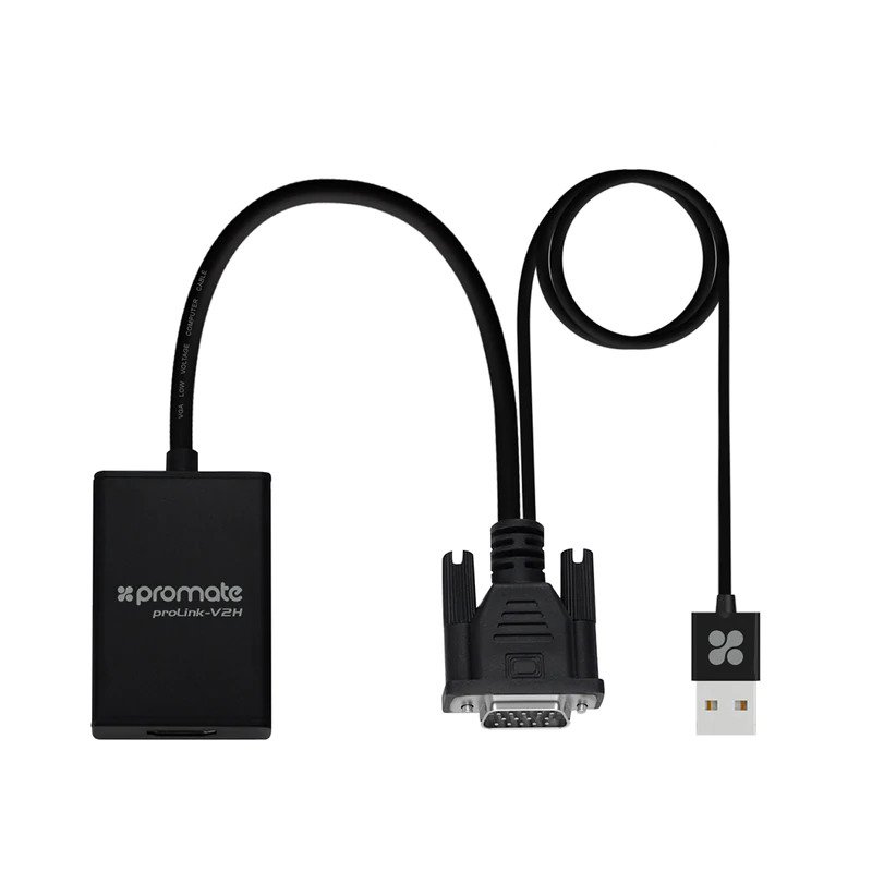 Promate Converter VGA to HDMI Black (PROLINK-V2H.BLACK)