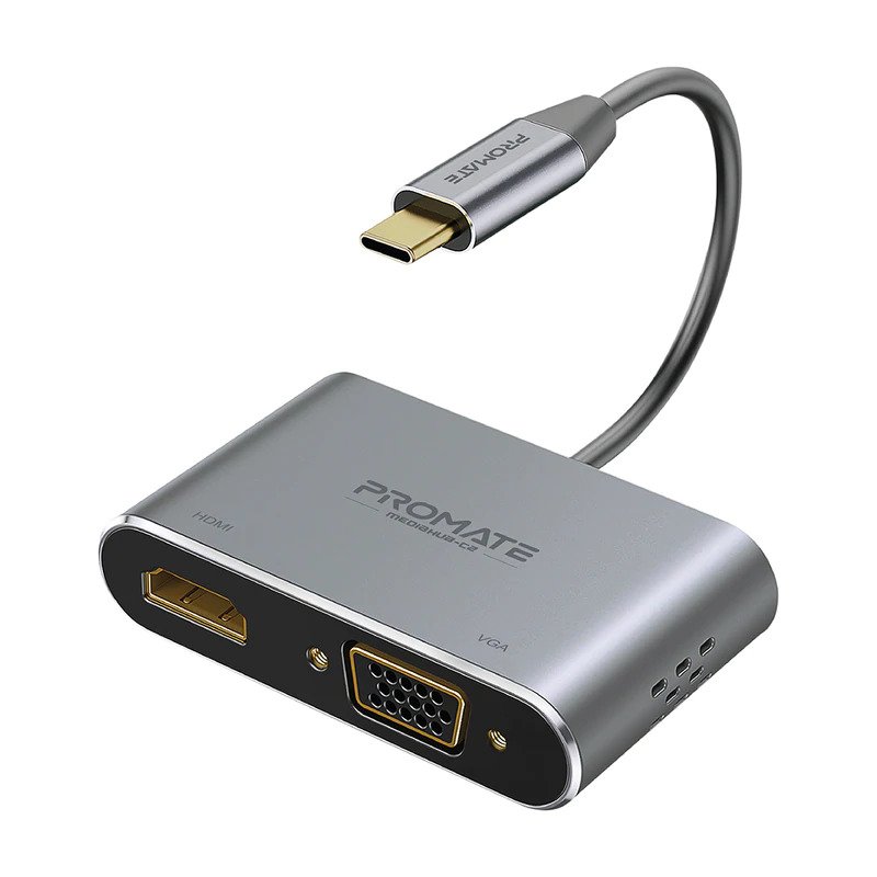 Promate High Definition USB-C Display Adapter MEDIAHUB-C2