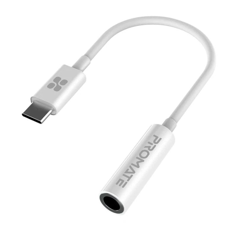 Promate Dynamic Stereo USB-C to 3.5mm AUX Adapter AUXLINK-C