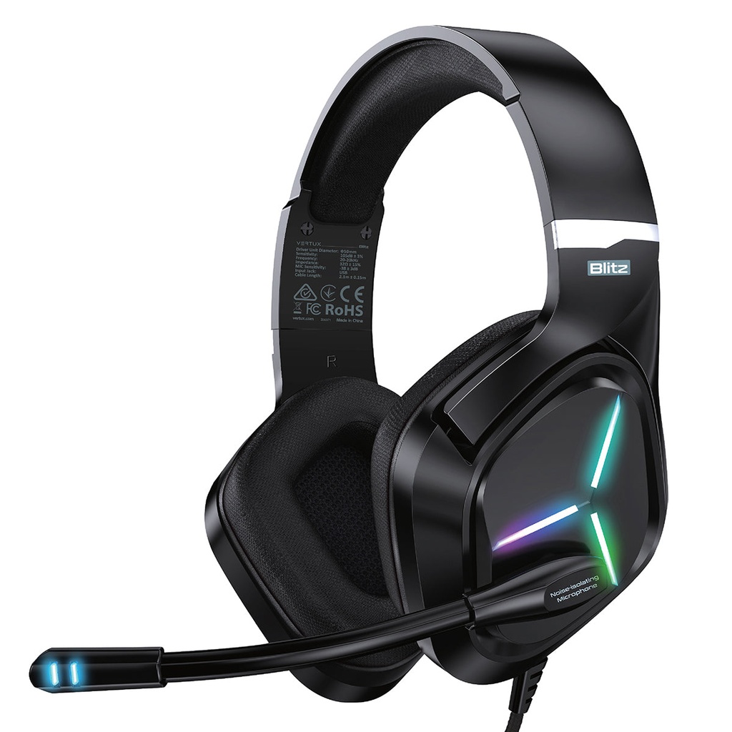 Vertux 7.1 Surround Sound Gaming Headphone BLITZ.BLACK