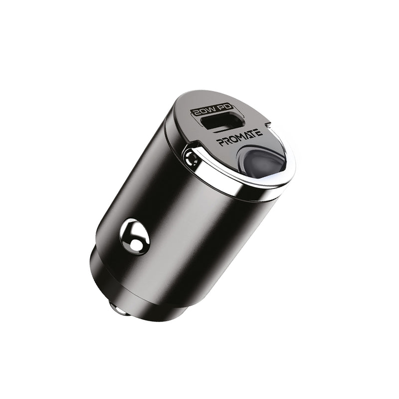 Promate World's Smallest Car Charger with 20W Power Delivery Bullet-PD20