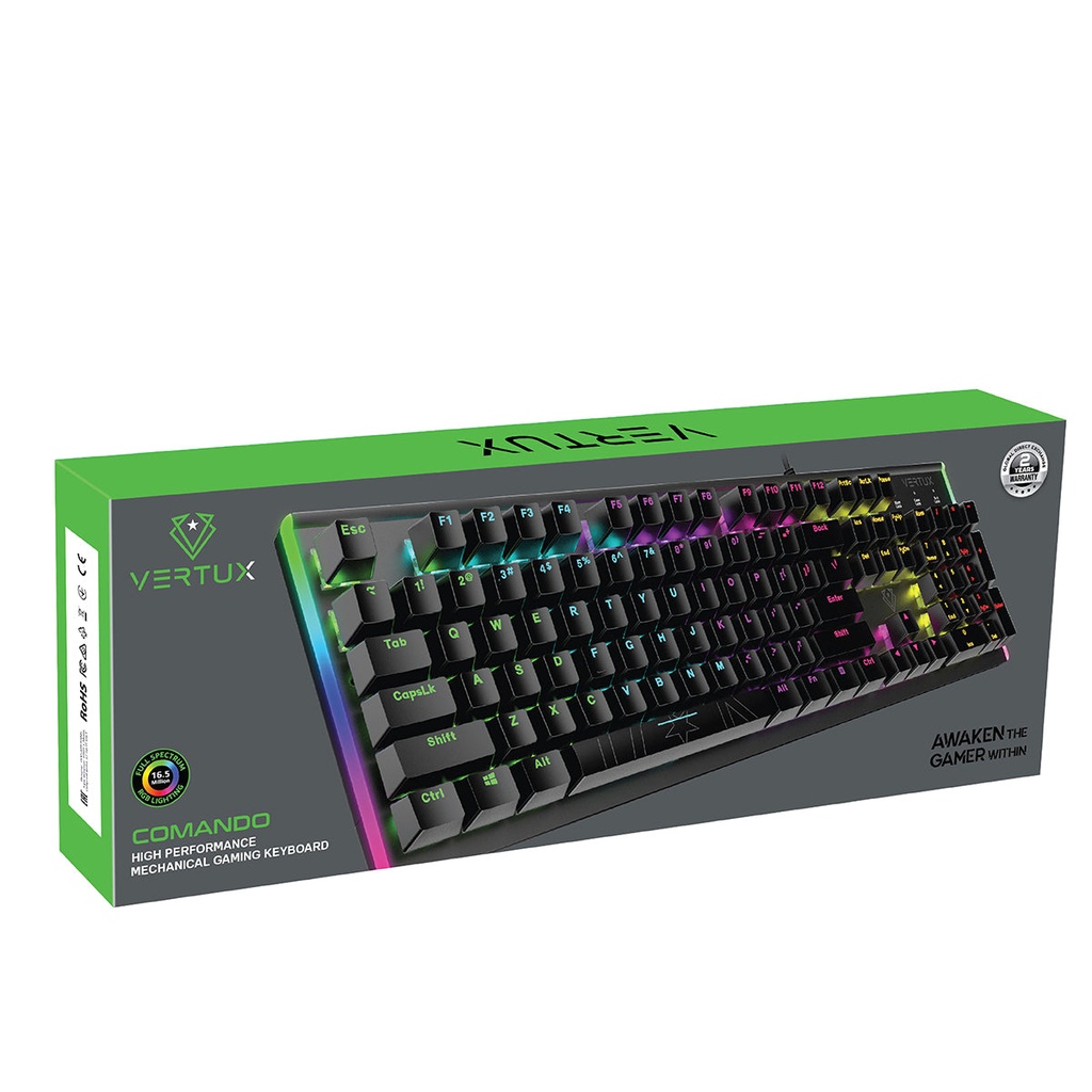 Vertux Comando High Performance Mechanical Gaming Keyboard (COMANDO.EN)