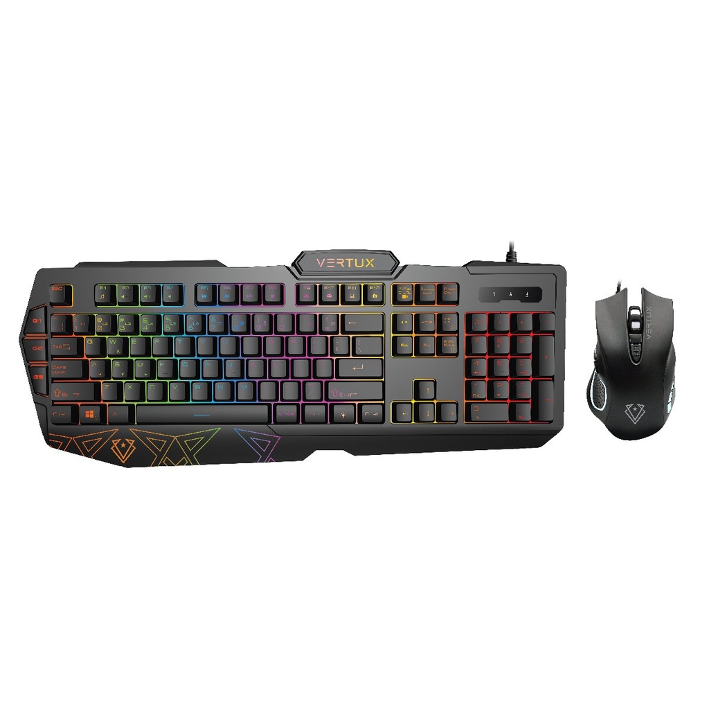 Vertux Ergonomic Gaming Keyboard & Mouse With Programable Macro Keys (VENDETTA.EN)