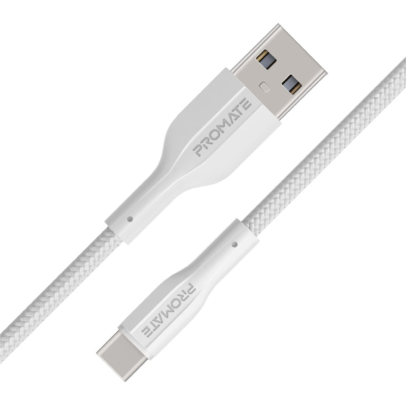Promate Super Flexible Data and Charge USB-C Cable (XCord-AC-WHITE)
