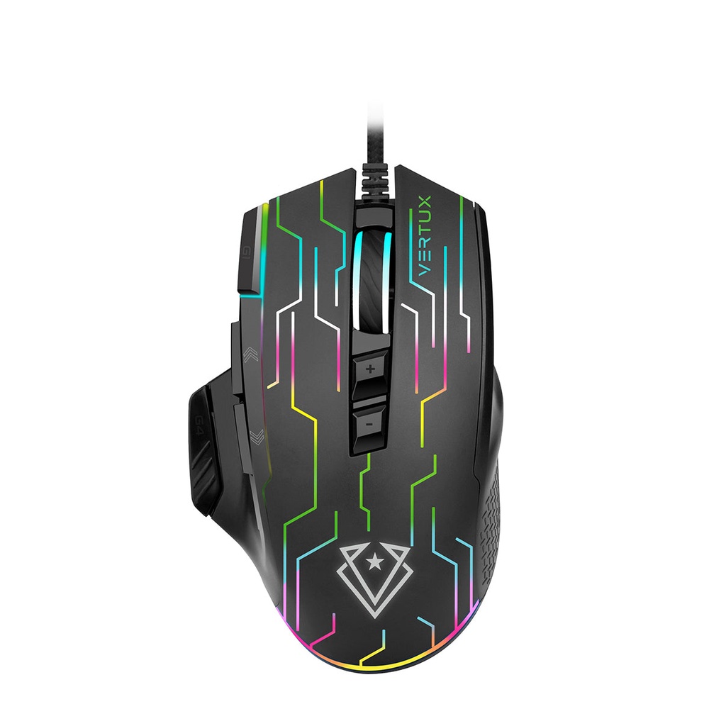 Vertux Superior Quick Performance Wired Gaming Mouse KRYPTONITE.BLACK