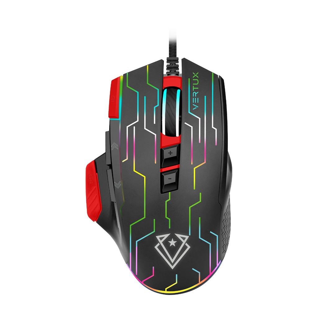 Vertux Superior Quick Performance Wired Gaming Mouse KRYPTONITE.RED