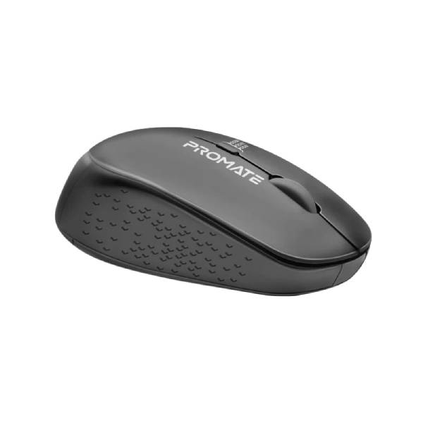 Promate 1600DPI MaxComfort® Ergonomic Wireless Mouse TRACKER.BLACK