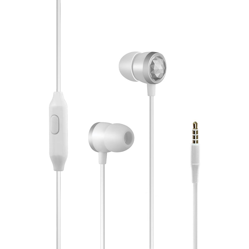 Promate Metallic HiFi Stereo In-Ear Wired Earphones (INGOT.SILVER)