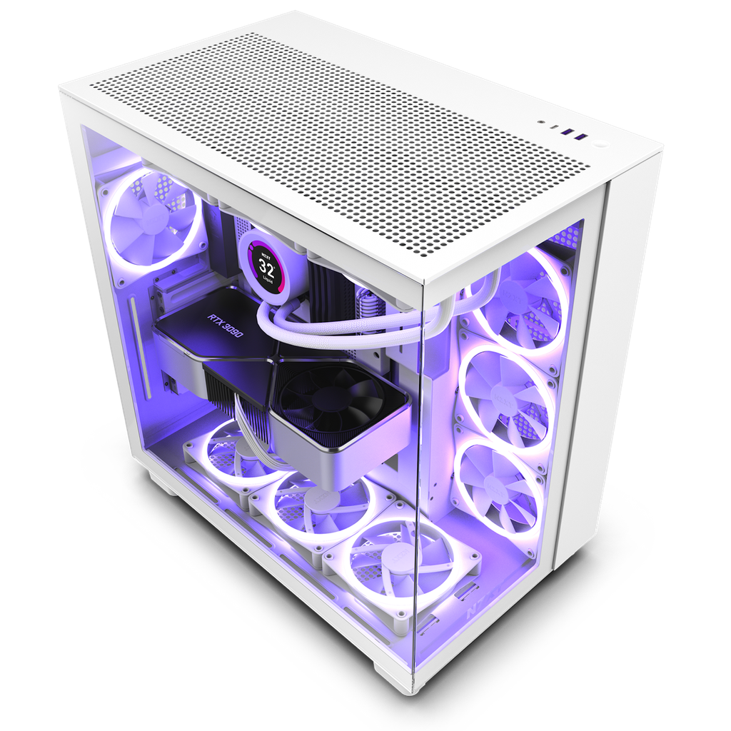 Casing H Series H9 Flow Edition White ATX Mid Tower