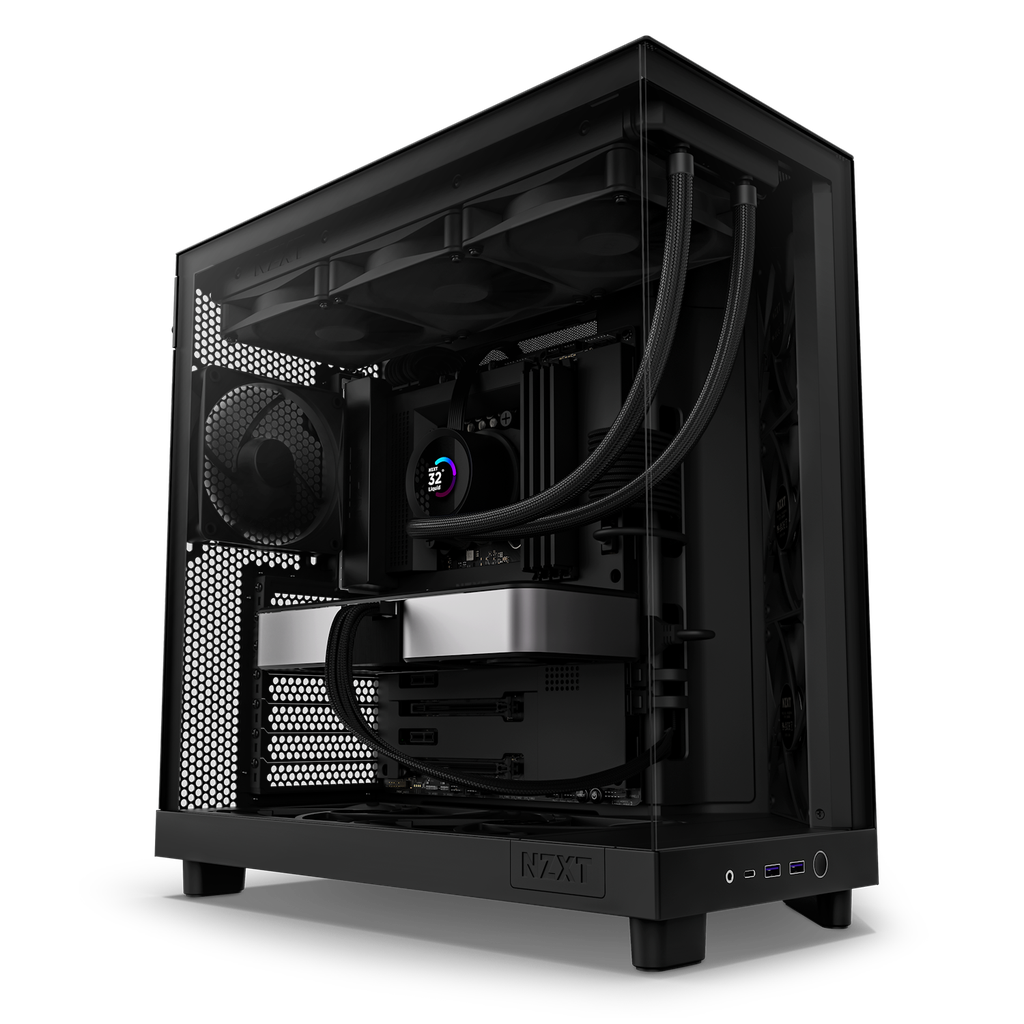 Casing NZXT H6 Flow (2023) Compact Dual-chamber Black Case