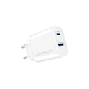 Promate 17W High-Speed Dual Port Charger (BIPLUG-2.WHITE.UK)