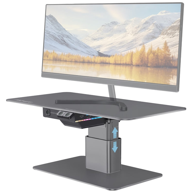 PROMATE Motorized Ergonomic Monitor & Laptop Stand with Built-In USB Hub (Raizer.UK)