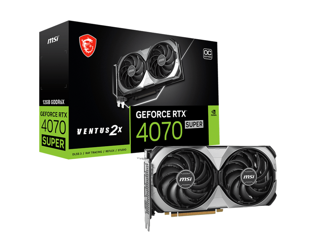 Graphics Nvidia MSI RTX4070 SUPER 12G VENTUS X2 OC