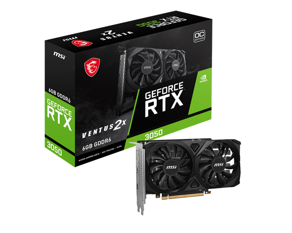 Graphics Nvidia MSI RTX3050 VENTUS 2X 6G OC