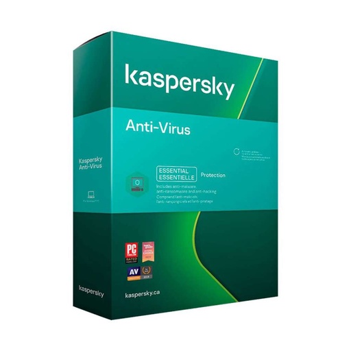 [SOF-KAS-AV-2] Kaspersky Anti-Virus 2 User (1 Yr License)