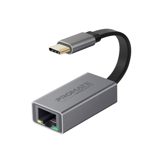 [PRO-CONV-GIGALINK-C.GREY] Promate High Speed USB-C to Gigabit Ethernet Adapter GIGALINK-C.GREY