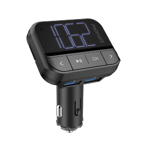 [PRO-CAR-EZFM-2] Promate In-Car FM Transmitter with Dual USB Ports EZFM-2