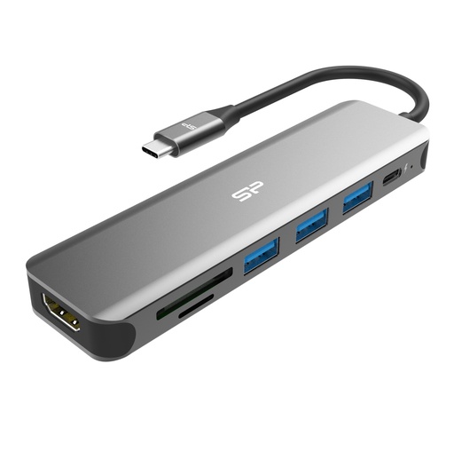 [SP-Docking-SU20] Silicon Power Docking Station SU20 (USB-C, USB3.2, HDMI, SD & MicroSD)