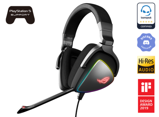 [HS-AS-ROG-STRIX-90YH00Z1-B2UA00] Headset Wireless Asus ROG Delta (90YH00Z1-B2UA00)