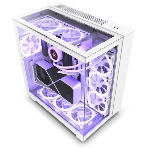 [CA-NZXT-CM-H91EW-01] Casing NZXT H9 Elite Edition White ATX Mid Tower Case