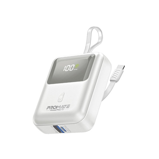 [PRO-CH-POWERPOD-10-WHITE] Promate Mobile Charger POWERPOD-10 WHITE