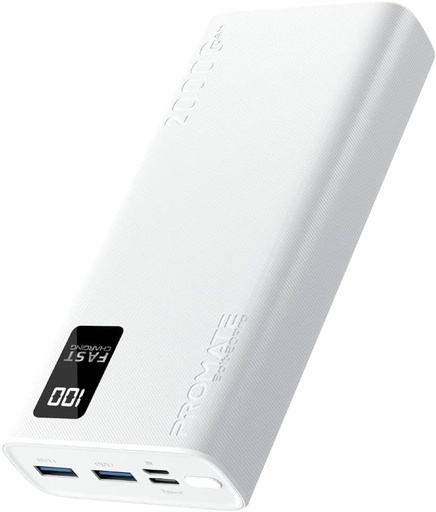 [PRO-CH-BOLT-20PRO.WHITE] Promate Mobile Charger BOLT-20PRO.WHITE