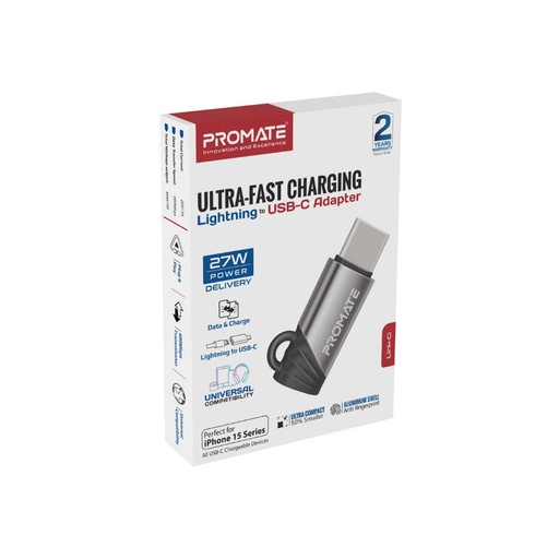 [PRO-CABLE-LINK-CI] Promate Ultra-Fast Charging Lightning to USB-C Adapter LINK CI